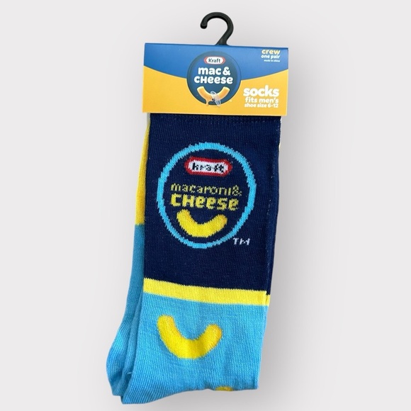 Kraft Mac & Cheese Socks Other - Kraft, mac & cheese Socks, Novelty Socks, Macaroni and Cheese Socks, Crazy Socks
